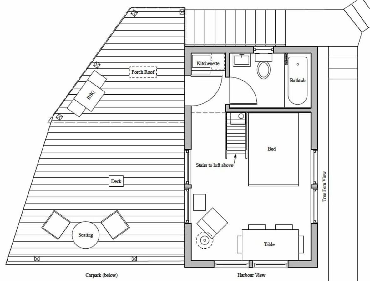 Tiny House In The Sky Hotell Dunedin Eksteriør bilde